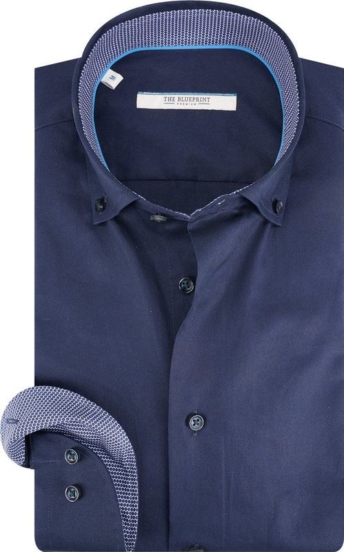 The Blueprint - Overhemd - Blauw - Katoen