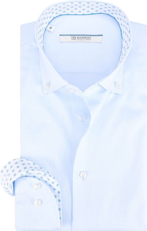 The BLUEPRINT Premium - Lichtblauw - Overhemd - Lange Mouwen - Buttondown Kraag
