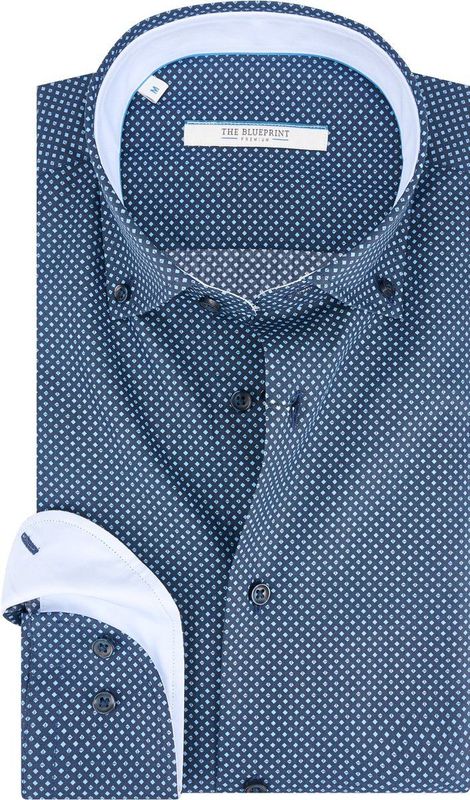 The BLUEPRINT Premium - Overhemd - Navy - LM BP55-4 - Lange Mouwen