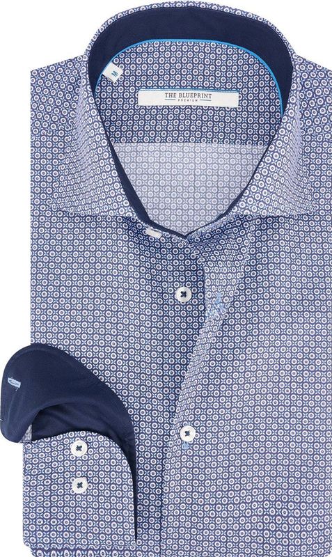 The BLUEPRINT - Premium - Overhemd - Blauw - LM BP55-5 - Lange Mouwen