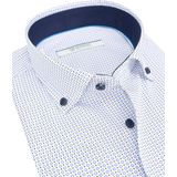 The BLUEPRINT Premium - Wit Dessin Overhemd - Lange Mouwen - Buttondown Kraag