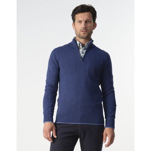 Campbell - Sydney - Pullover - Gemêleerd Medieval Blue Melange - Half Zip