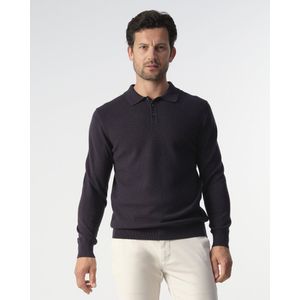 Campbell - Percy - Polo - Night Sky Melange - Heren - Long Sleeve