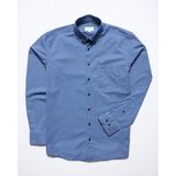 Campbell - Casual Overhemd - Aqua - Lange Mouw