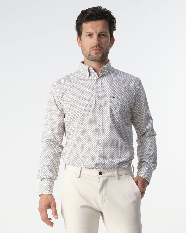 Campbell Casual Heren Overhemd Lange Mouw