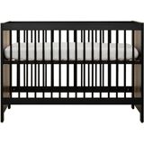 Europe Baby Vittoria Babybed Zwart / Oldwood 70 x 140 cm