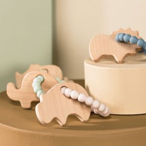 DAY Dierenfiguren Bijtring - Silicone - Neushoorn - Ivory Cream