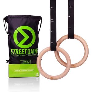 Houten Turn Gym Ringen (28MM) - StreetGains®