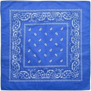 Bandana Zakdoek Paisley Blauw