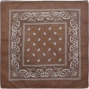 Bandana Zakdoek Paisley Bruin