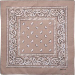 Bandana Zakdoek Paisley Beige