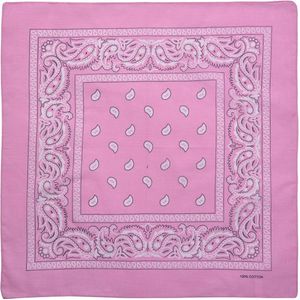 Bandana Zakdoek Paisley Licht Roze