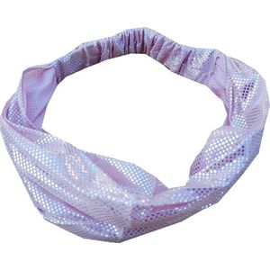 Haarband Bandana 3-in-1 Glitter Zilver Roze