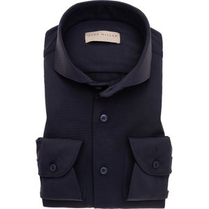 John Miller Performance Overhemd donkerblauw, Effen