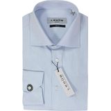 Ledub - Slim Fit Overhemd - Lichtblauw - Twill - Strijkvrij