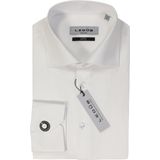 Ledub - Overhemd - Wit - 100% Katoen - Haifisch Kraag - Lange Mouwen