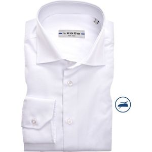Ledub - Overhemd - Wit - 100% Katoen - Haifisch Kraag - Lange Mouwen