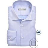 Ledub - Blauw Effen Overhemd - Katoen - Haifisch Kraag - Lange Mouwen