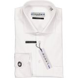 Ledub - Modern Fit Overhemd - Wit - 100% Katoen - Strijkvrij