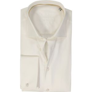 Ledub - Modern Fit Overhemd - Beige - Strijkvrij - Boordmaat 41