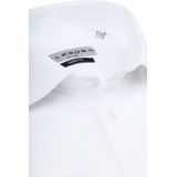 Ledub - Effen Overhemd - Wit - 100% Katoen - Haifisch Kraag