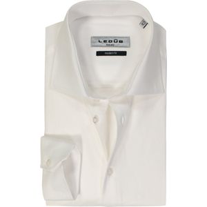 Ledub - Effen Overhemd - Wit - 100% Katoen - Haifisch Kraag