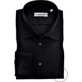 Ledub - Regular Fit Overhemd - Zwart - Strijkvriendelijk - 55% Katoen, 45% Polyester