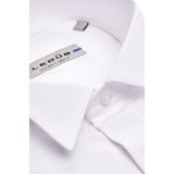 Ledub - Modern Fit Overhemd - Wit - Strijkvriendelijk - Dubbele Manchet - Wing Kraag