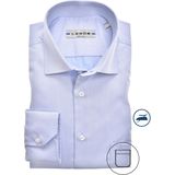 Ledub - Blauw Effen Overhemd - 100% Katoen - Haifisch Kraag - Lange Mouwen