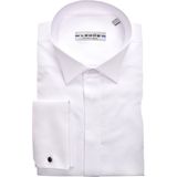 Ledub - Slim Fit Overhemd - Wit - Strijkvriendelijk - Wing Kraag