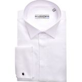 Ledub - Slim Fit Overhemd - Wit - Strijkvriendelijk - Wing Kraag