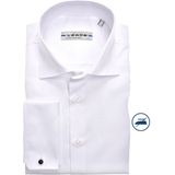 Ledub - Modern Fit Overhemd - Wit - Twill - Strijkvrij