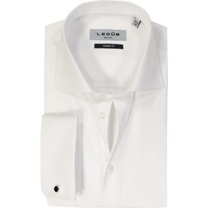 Ledub - Modern Fit Overhemd - Wit - Twill - Strijkvrij