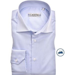 Ledub - Slim Fit Overhemd - Lichtblauw - 100% Katoen - Strijkvrij