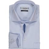 Ledub - Blauw Effen Overhemd - 100% Katoen - Haifisch Kraag - Lange Mouwen