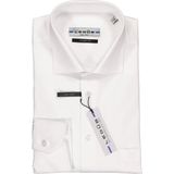 Ledub - Modern Fit Overhemd - Wit - 100% Katoen - Strijkvrij