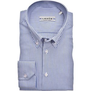 Ledub slim fit overhemd - donkerblauw - Strijkvriendelijk - Boordmaat: 41