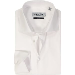 Ledub - Slim Fit Overhemd - Wit - Strijkvriendelijk
