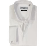 Ledub - Slim Fit Overhemd - Wit - Twill - Strijkvrij