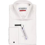 Ledub - Slim Fit Overhemd - Wit - Twill - Strijkvrij