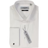 Ledub - Slim Fit Overhemd - Wit - Twill - Strijkvrij