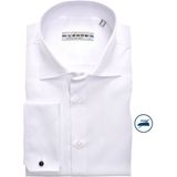 Ledub - Slim Fit Overhemd - Wit - Twill - Strijkvrij
