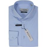 Ledub - Slim Fit Overhemd - Lichtblauw - Twill - Strijkvriendelijk