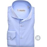 Ledub - Slim Fit Overhemd - Lichtblauw - Twill - Strijkvriendelijk