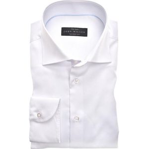 John Miller - Effen Overhemd - Wit - Katoen - Wide Spread Boord