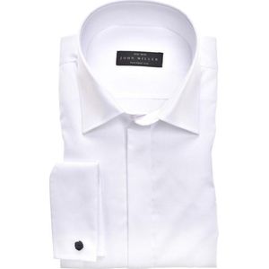 John Miller - Overhemd - Wit - Katoen - Dubbele Manchet