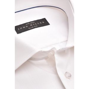 John Miller - Slim Fit Overhemd - Ecru - 100% Katoen