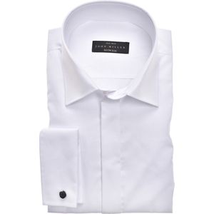 John Miller - Overhemd - Wit - Katoen - Dubbele Manchet