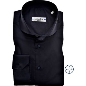 Ledub - Modern Fit Overhemd - Donkerblauw - Strijkvriendelijk