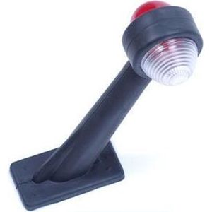 Basic Breedtelicht Rood/Wit licht 16 cm lang in schuine hoek